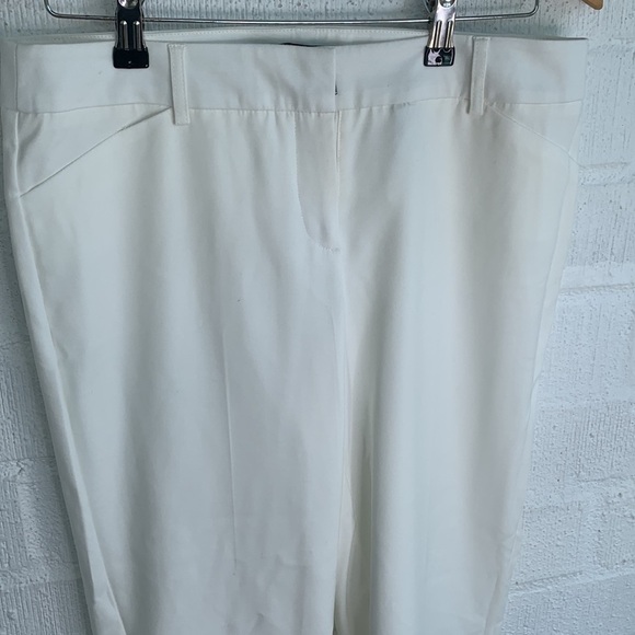 Harve Benard White Pleated High Rise Trouser Pants sz 8 - Picture 2 of 7